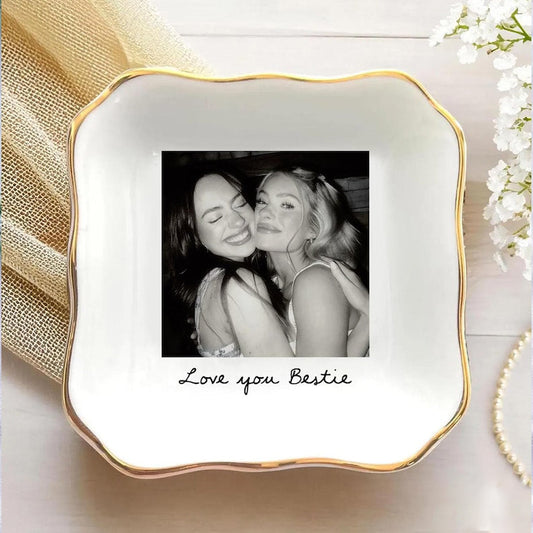 Personalized Bestie Photo Jewelry Dish: Ceramic Trinket Tray for Best Friend, Birthday Bestie Gifts il_794xN.7312973574_s4x5.jpg