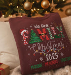 Embroidered 2025 Christmas Crew Sweatshirt: We Are Family Christmas, Family Christmas Hoodie, Festive Holiday Sweater, Christmas Party Hoodie