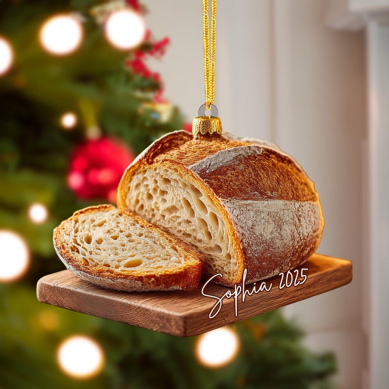 Personalized Sourdough Bread Ornament, Rustic 2D Wooden Christmas Gift il_794xN.7323191574_bv7b.jpg