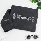 Embroidered Nurse Sweatshirt - Coquette Bow, Personalized CNA Crewneck - Nursing Student Sweatshirt For Her