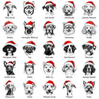 Custom Santa Paws Christmas Dog Sweatshirt, 50 Dog Breeds in Festive Santa Hat T-shirt, Dog Lover Shirt, Funny Christmas Gift Hoodie