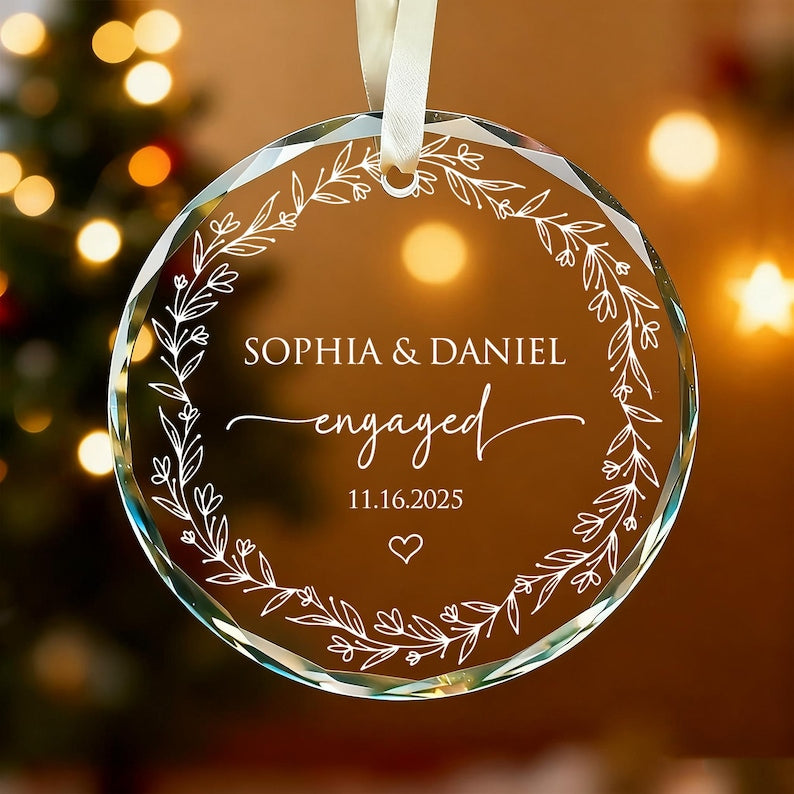 Personalized Engaged Ornament 2025,Wedding Keepsake Ornament,Engagement Ornament with Names & Date,Engaged Gift,Newlywed Gift For Couple il_794xN.7338815102_8yrp.jpg