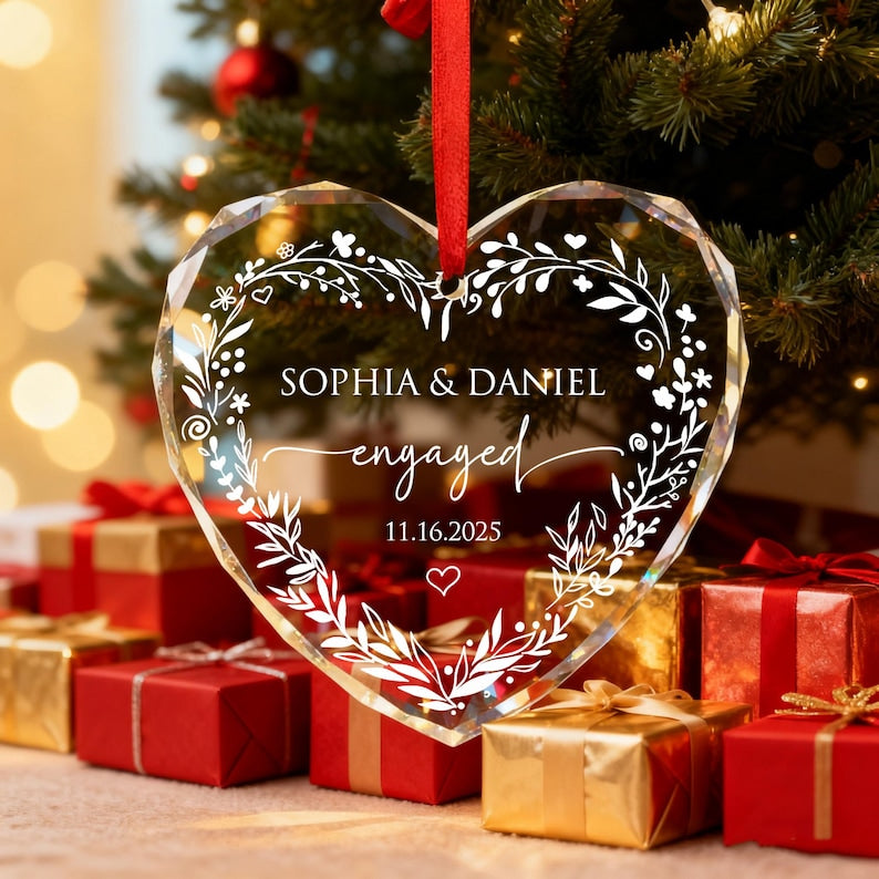 Personalized Engaged Ornament 2025,Wedding Keepsake Ornament,Engagement Ornament with Names & Date,Engaged Gift,Newlywed Gift For Couple il_794xN.7339047542_95a2.jpg