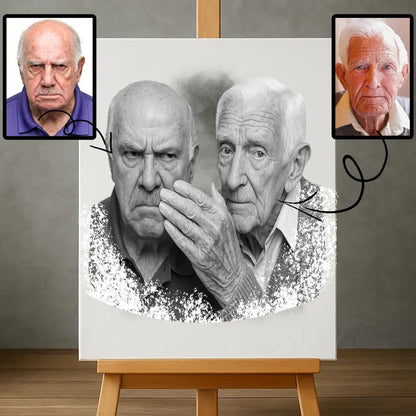 Custom Memorial Portrait: Add Deceased Loved One to Photo