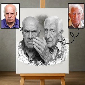 Custom Memorial Portrait: Add Deceased Loved One to Photo