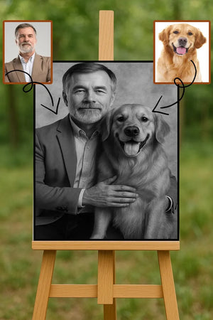 Custom Memorial Portrait: Add Deceased Loved One to Photo