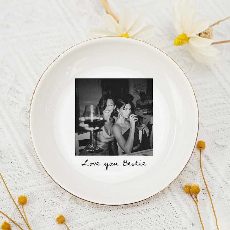 Personalized Bestie Photo Jewelry Dish: Ceramic Trinket Tray for Best Friend, Birthday Bestie Gifts il_794xN.7360930105_6sws.jpg