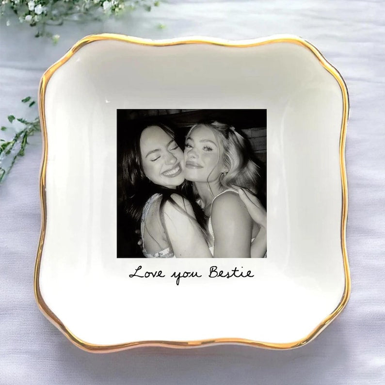 Personalized Bestie Photo Jewelry Dish: Ceramic Trinket Tray for Best Friend, Birthday Bestie Gifts il_794xN.7360930825_rqol.jpg