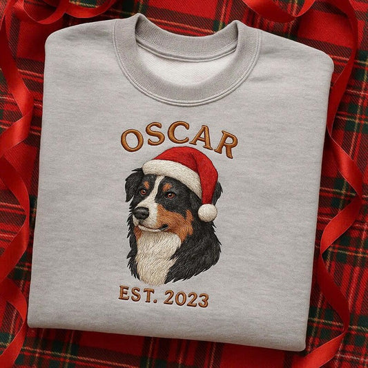 Dog Lover Sweatshirt | Custom Pet Embroidery | Personalized Dog Face Shirt | Cat Portrait Gift