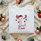 Personalized Embroidered Sweatshirt, Custom Name Christmas Hoodie, Christmas Sweatshirt, Christmas Gift For Family Friends