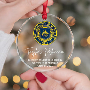 Custom College Logo Graduation Ornament - Personalized Grad Gift for Graduates To Celebrate Your Hard Work, Class of 2025 il_794xN.7367574314_if4b.jpg