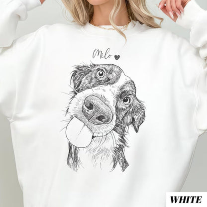 Custom Dog Photo Sweatshirt, Dog Owner Gift, Personalized Pet Portrait from Photo, Custom Dog Cat Drawing Shirt, Pet Memorial Gift il_794xN.7410561628_gno1.jpg