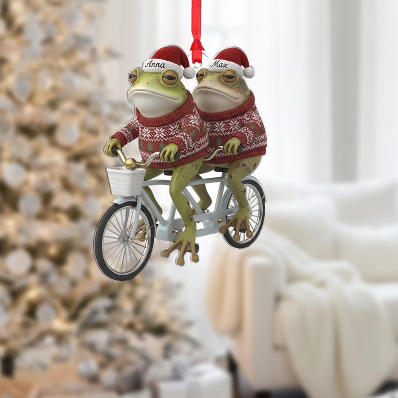 Personalized Frog Riding Toad On Bike Ornament - Funny Couple Christmas Gift il_794xN.7418958279_1oqw.jpg