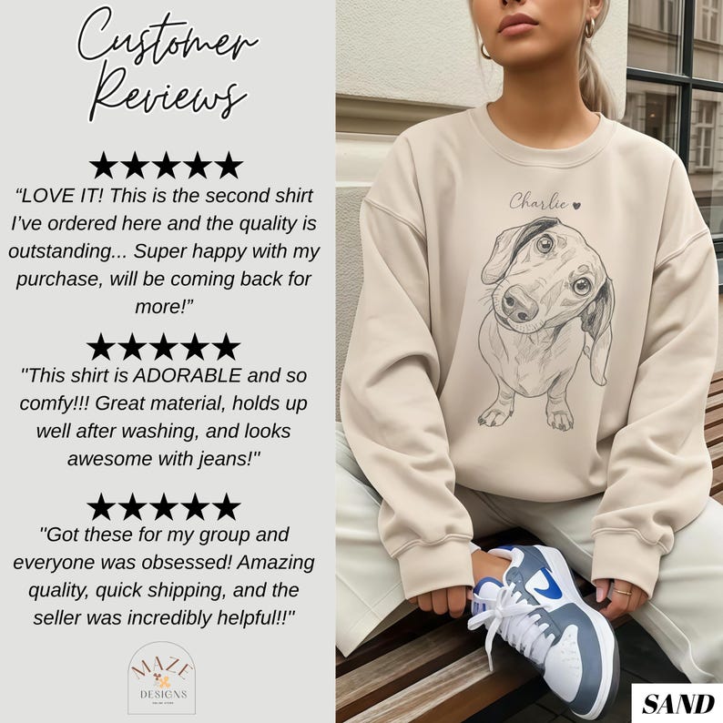 Custom Dog Photo Sweatshirt, Dog Owner Gift, Personalized Pet Portrait from Photo, Custom Dog Cat Drawing Shirt, Pet Memorial Gift il_794xN.7458474815_aglv.jpg