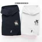 Embroidered Dragon Sweatshirt, Dragon Lover's Embroidered Sweatshirt, Initial With Heart On Sleeve, Anniversary Gift, Valentines Day Gift