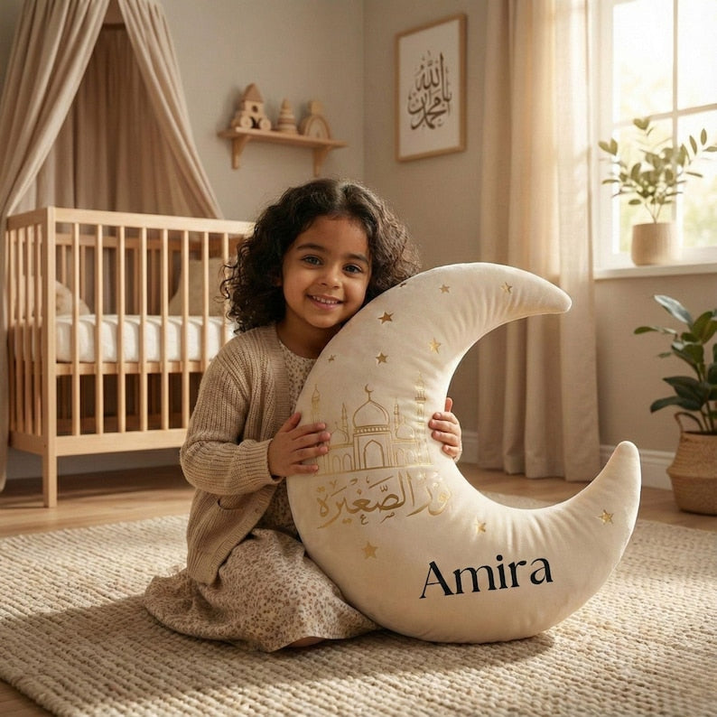 Personalized Moon Pillow Custom Name Islamic Nursery Decor Crescent Moon Cushion Ramadan Eid Kids Room Gift il_794xN.7530666663_do10.jpg