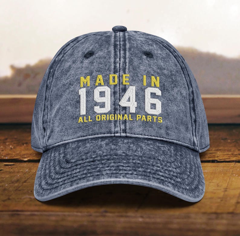 80th Birthday Gift, Vintage Embroidered Hat for 80th Birthday, Born In 1944 Cap il_794xN.7530959366_em8d.jpg
