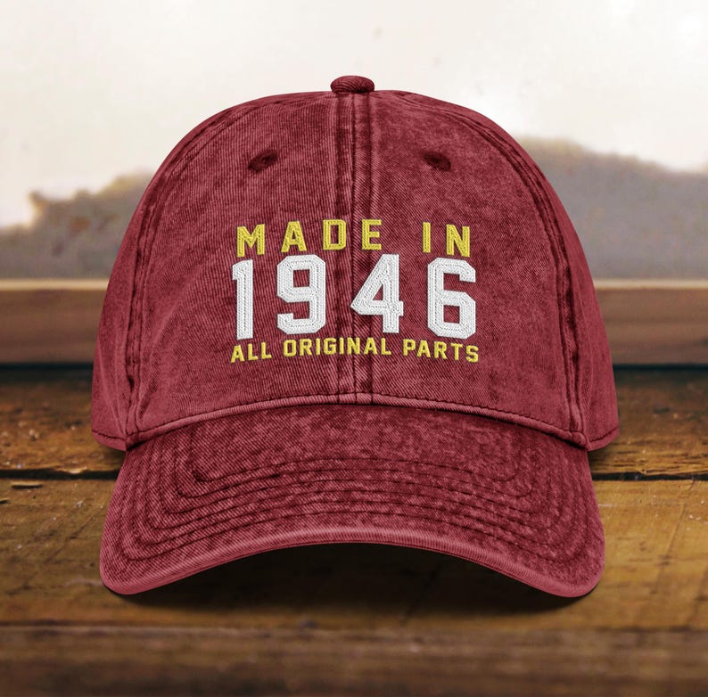 80th Birthday Gift, Vintage Embroidered Hat for 80th Birthday, Born In 1944 Cap il_794xN.7530959372_h0av.jpg
