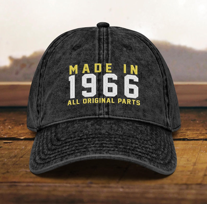60th Birthday gift Vintage Embroidered Hat for 60th Birthday Born In 1965 Cotton Twill Cap il_794xN.7532111842_k957.jpg