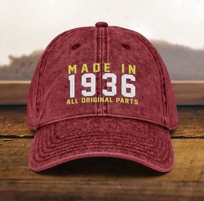 90th Birthday gift Vintage Embroidered Hat for 90th Birthday Born In 1935 Cotton Twill Cap il_794xN.7578862191_67sk.jpg