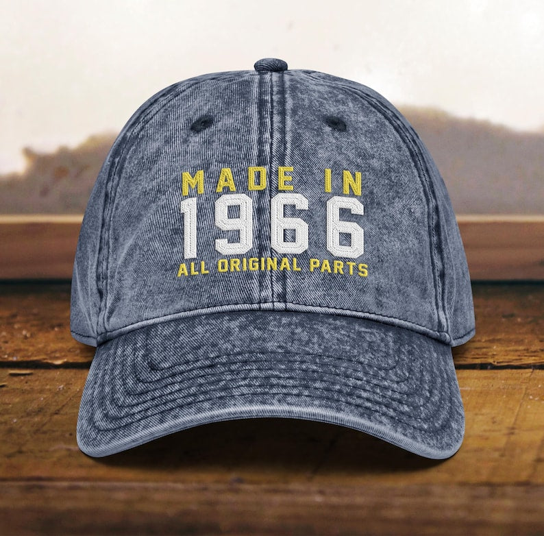 60th Birthday gift Vintage Embroidered Hat for 60th Birthday Born In 1965 Cotton Twill Cap il_794xN.7580048241_jvns.jpg