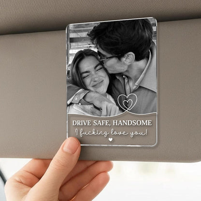 Personalized Couple Photo Car Visor Clip, Valentines Gift For Him, Drive Safe I Love You, Anniversary Gifts For Boyfriend, Drive Safe Gift il_794xN.7581181678_bw3t.jpg