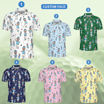 Personalized Golf Polo Shirt for Men, Custom Face Cartoon Golfer Polo, Funny Golf Lover Gift, Matching Golf Team Polo, Summer Golf Shirt il_794xN.7600327716_4ytw.jpg