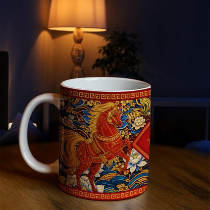 Year of the Horse Mug 2026, Chinese Zodiac Horse Coffee Mug, Lucky Feng Shui Gift for Prosperity, Lunar New Year Mug il_794xN.7612249204_83vy.jpg