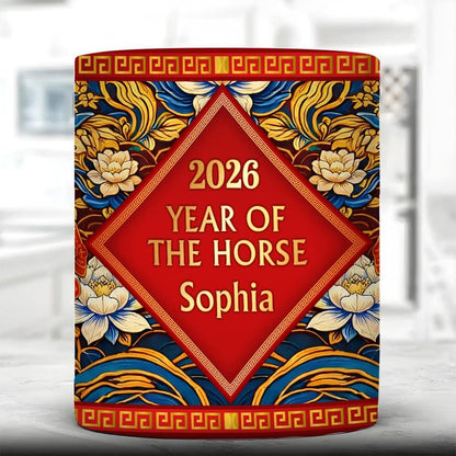 Year of the Horse Mug 2026, Chinese Zodiac Horse Coffee Mug, Lucky Feng Shui Gift for Prosperity, Lunar New Year Mug il_794xN.7612249222_qequ.jpg