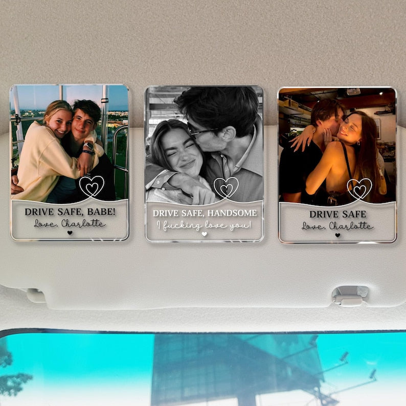Personalized Couple Photo Car Visor Clip, Valentines Gift For Him, Drive Safe I Love You, Anniversary Gifts For Boyfriend, Drive Safe Gift il_794xN.7629128129_gjnk.jpg