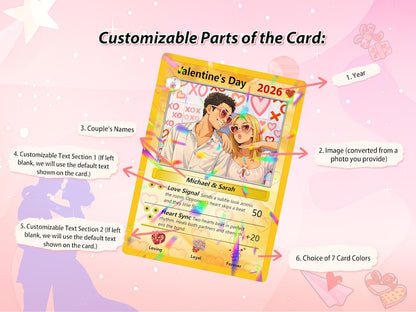 Custom Couple Poke Valentines Card, Personalized Photo Portrait Card, Valentine s Gift for Couples, Anniversary Keepsake, Gift for Him il_794xN.7641189075_so8v.jpg