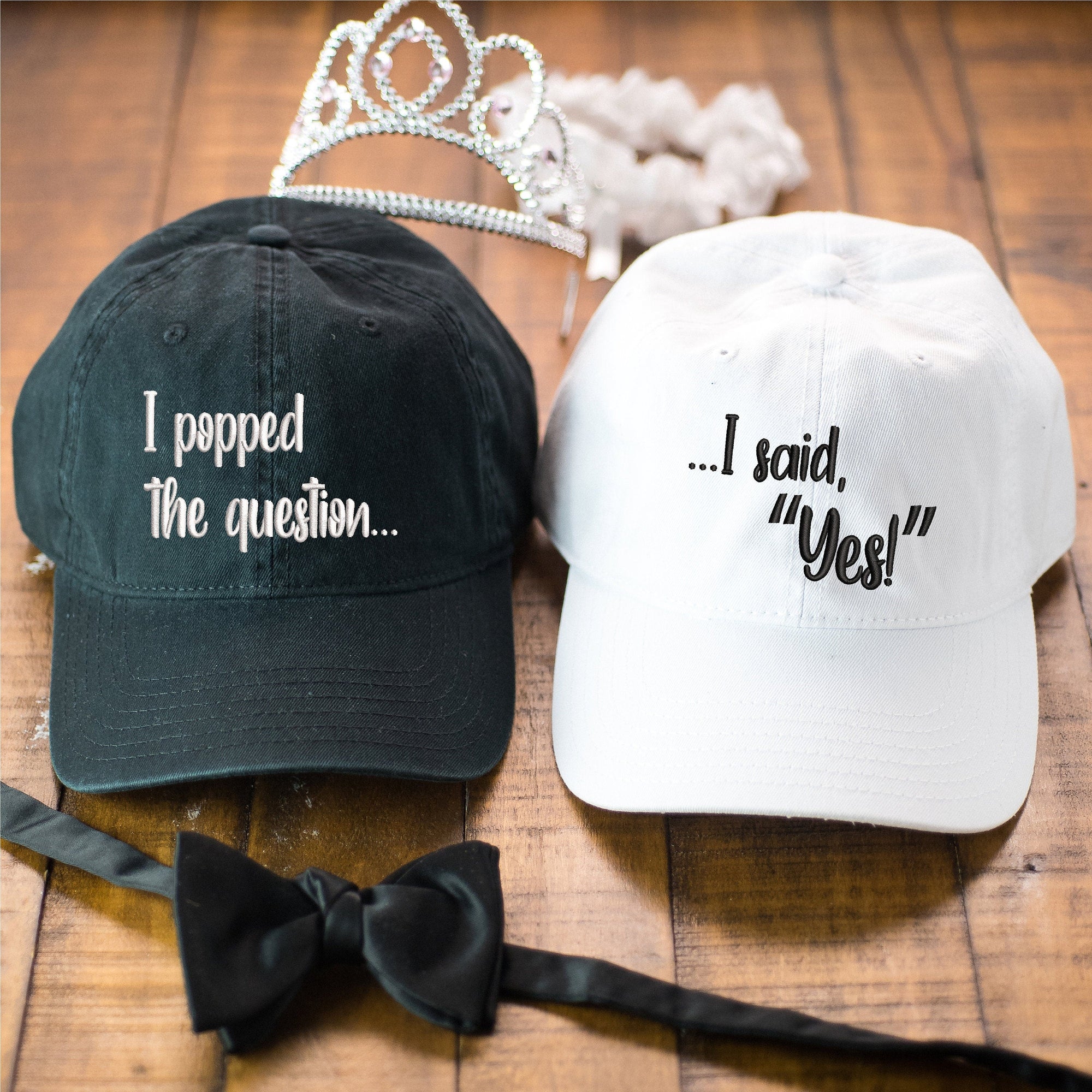Engagement gifts, Couples gift, Bride to be, Bridal shower, Embroidered hats, Gifts for her, Engagement party, Newly Engaged gift, Wedding il_fullxfull.2565843931_nqe7.jpg