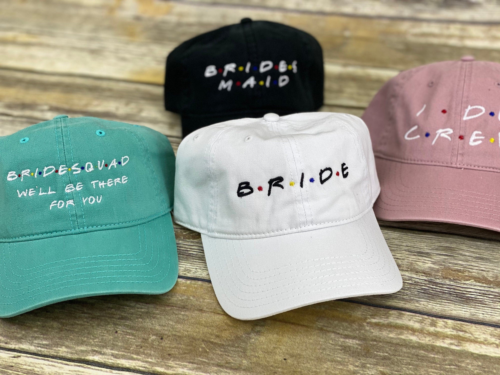 Friends bridal gifts Embroidered hat, Bridesmaid gift, Gift for bride, Bachelorette gift, Bride to be, Personalized gift, Bridal gifts il_fullxfull.3017630748_3hlw.jpg