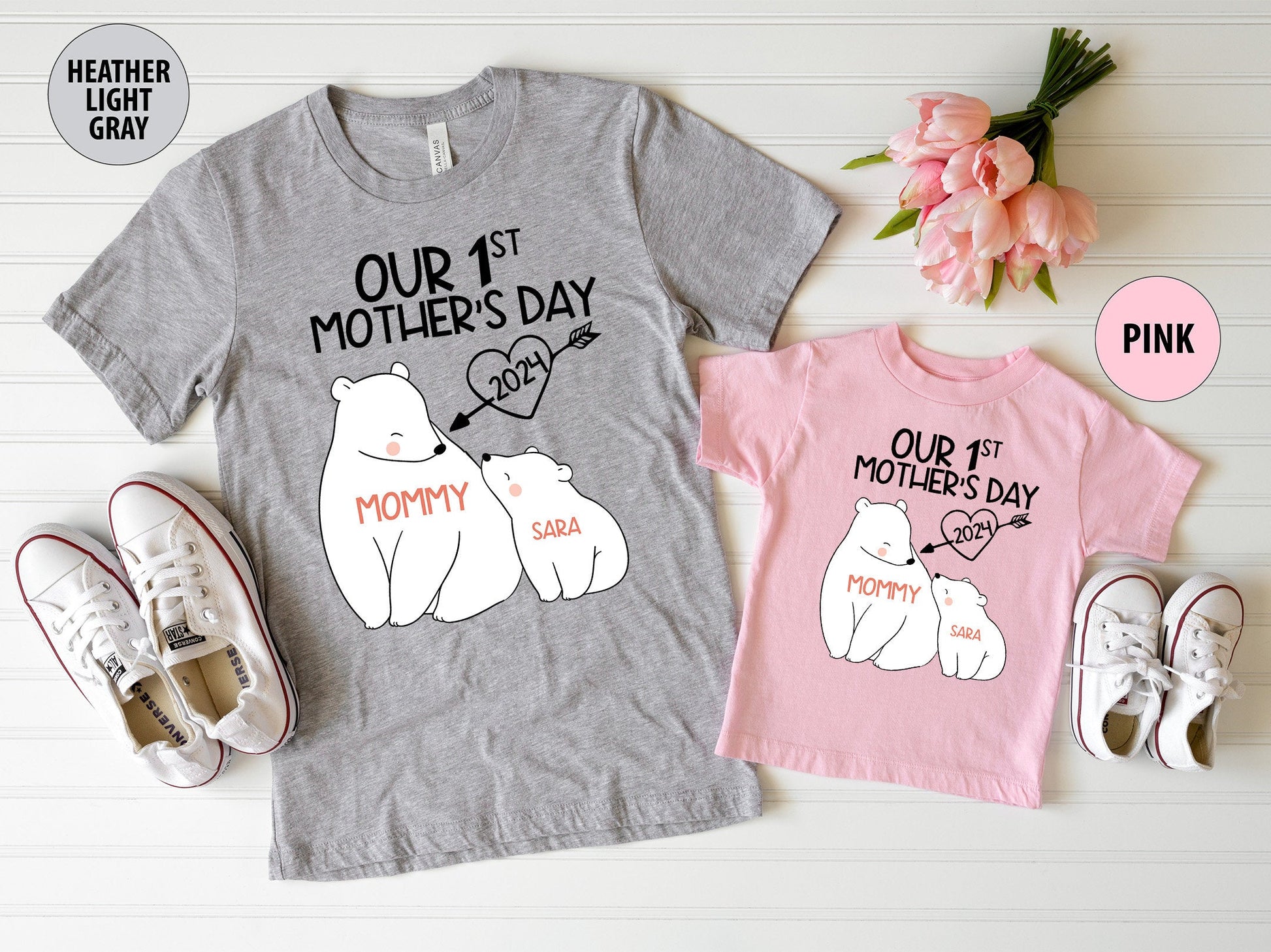 Our 1st Mother's Day Shirt, Mommy and Me Shirts, First Mothers Day Outfits, Custom With Names, Matching Mom and Baby Shirt il_fullxfull.5887116426_qjyz.jpg