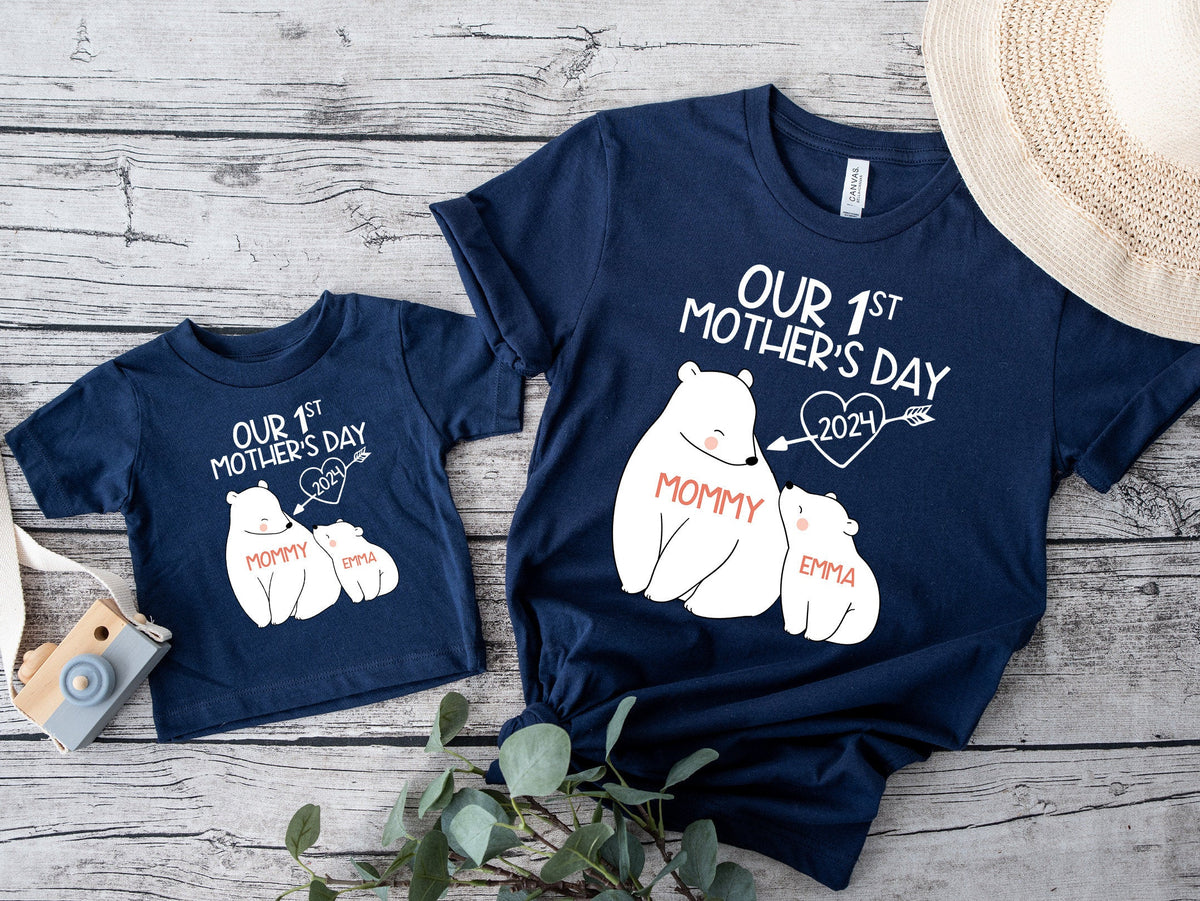 Our 1st Mother's Day Shirt, Mommy and Me Shirts, First Mothers Day Outfits, Custom With Names, Matching Mom and Baby Shirt il_fullxfull.5887116428_40yl.jpg