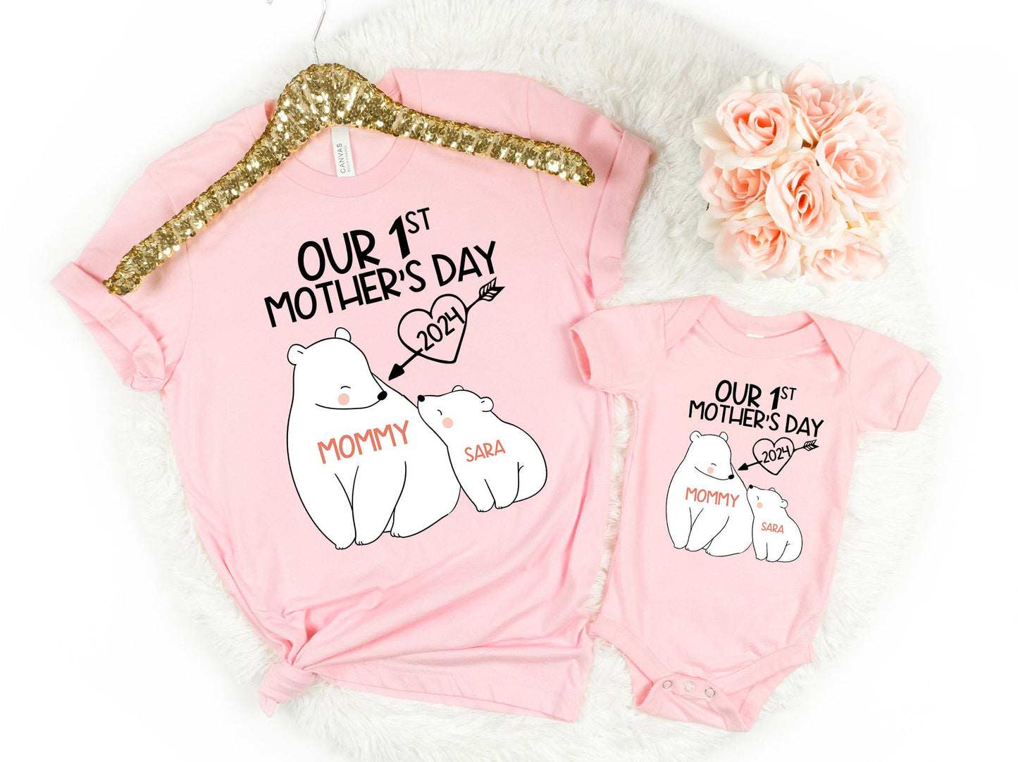 Our 1st Mother's Day Shirt, Mommy and Me Shirts, First Mothers Day Outfits, Custom With Names, Matching Mom and Baby Shirt il_fullxfull.5935189767_fa4z.jpg