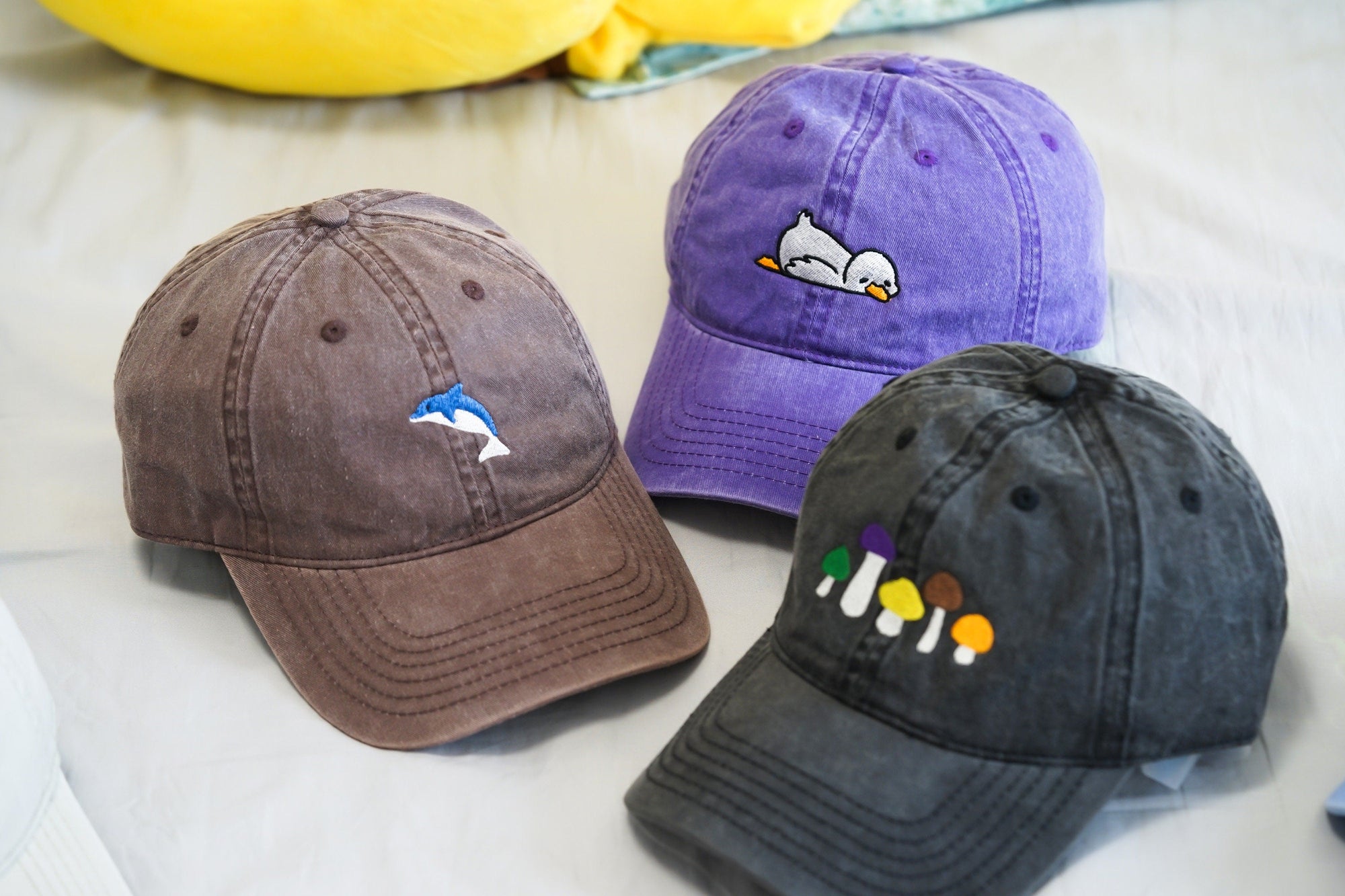 Sun Embroidery Hat, Casual Sunshine Baseball Hat, Delicate Fruit Hat Caps, Duck Daisy Caps, Bachelorette Gift il_fullxfull.6150586195_29pb.jpg