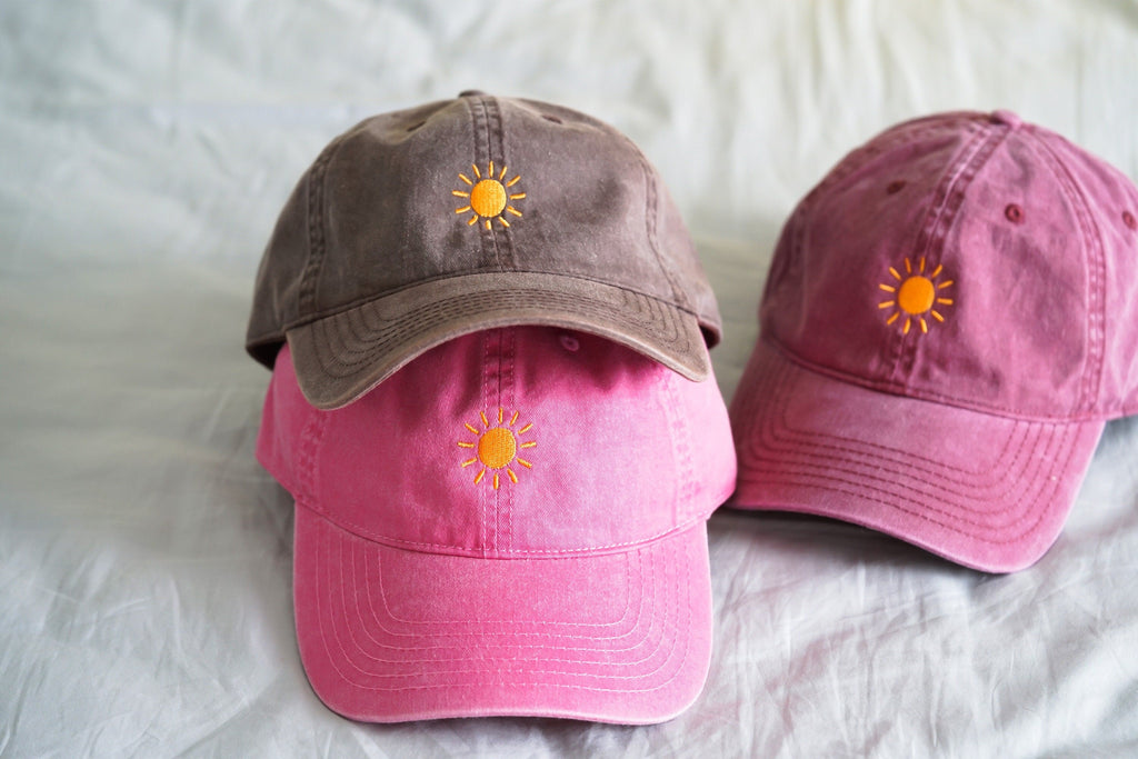 Sun Embroidery Hat, Casual Sunshine Baseball Hat, Delicate Fruit Hat Caps, Duck Daisy Caps, Bachelorette Gift il_fullxfull.6150593219_dmlp.jpg