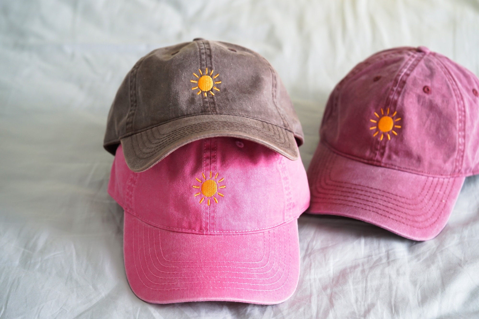 Sun Embroidery Hat, Casual Sunshine Baseball Hat, Delicate Fruit Hat Caps, Duck Daisy Caps, Bachelorette Gift il_fullxfull.6150593219_dmlp.jpg