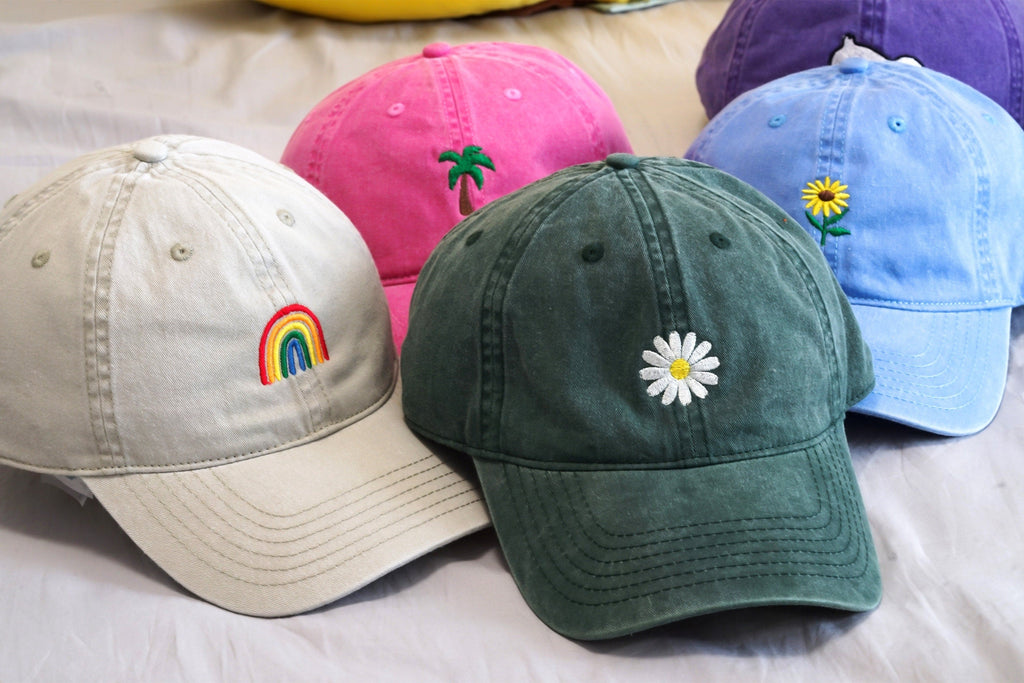 Sun Embroidery Hat, Casual Sunshine Baseball Hat, Delicate Fruit Hat Caps, Duck Daisy Caps, Bachelorette Gift il_fullxfull.6152283697_iluu.jpg