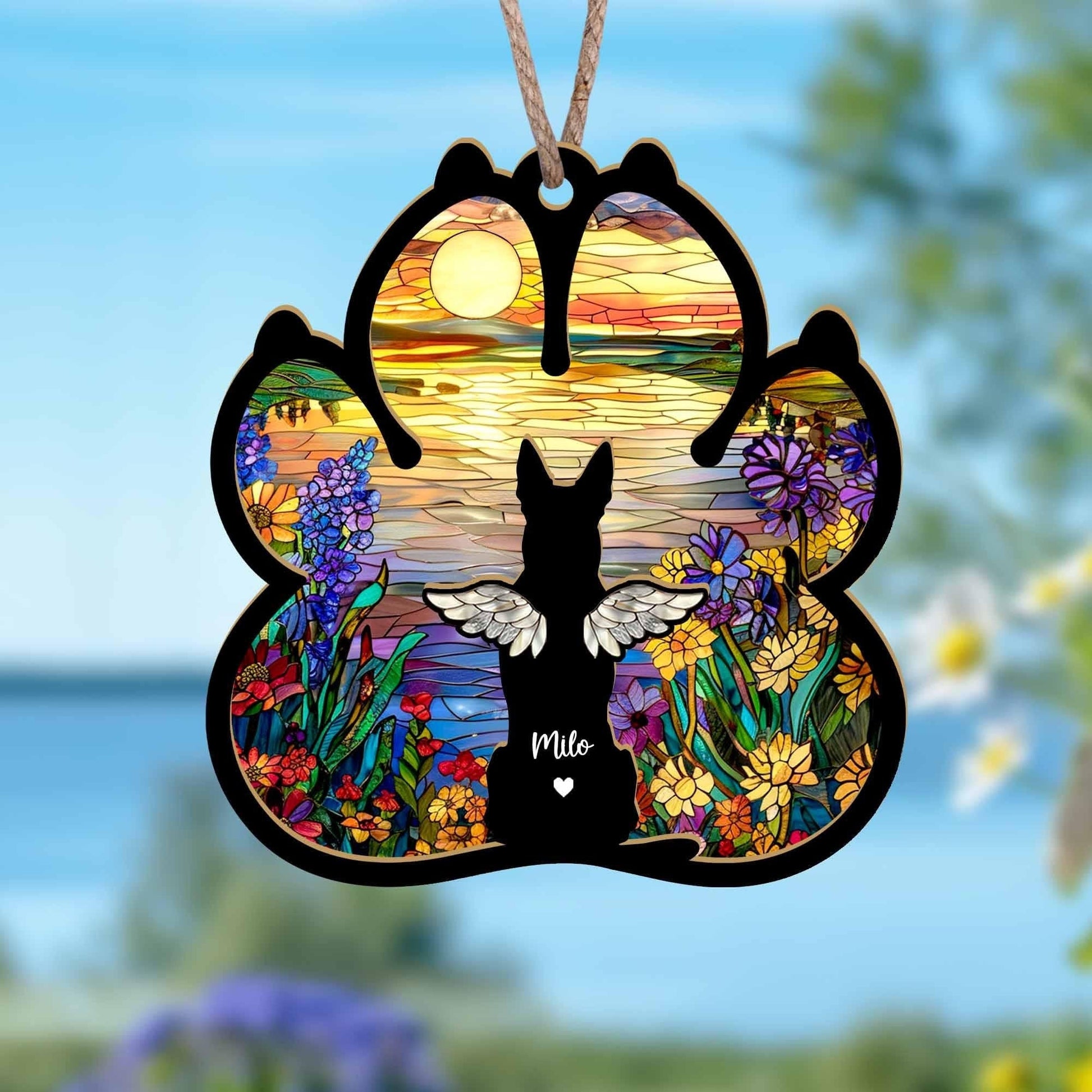 Personalized Dog Loss Sympathy Gift, Custom Dog Memorial Suncatcher, Pet Memorial Gift, Loss of Dog Gift, Dog Remembrance Gift il_fullxfull.6208585611_j57n.jpg