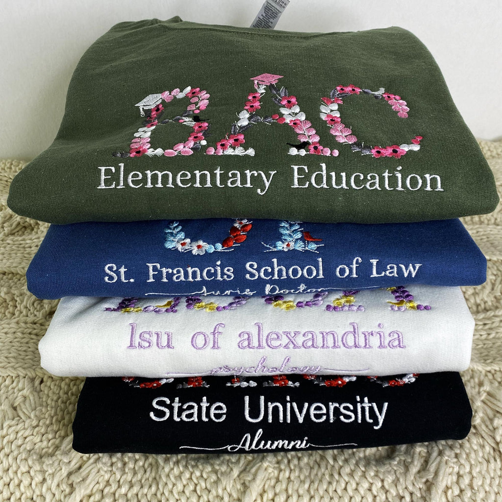 Floral College Embroidered Sweatshirt - Custom Sorority Gift College Hoodie - College Shirt - High School Shirt - Teacher Gift il_fullxfull.6371885710_7z98.jpg