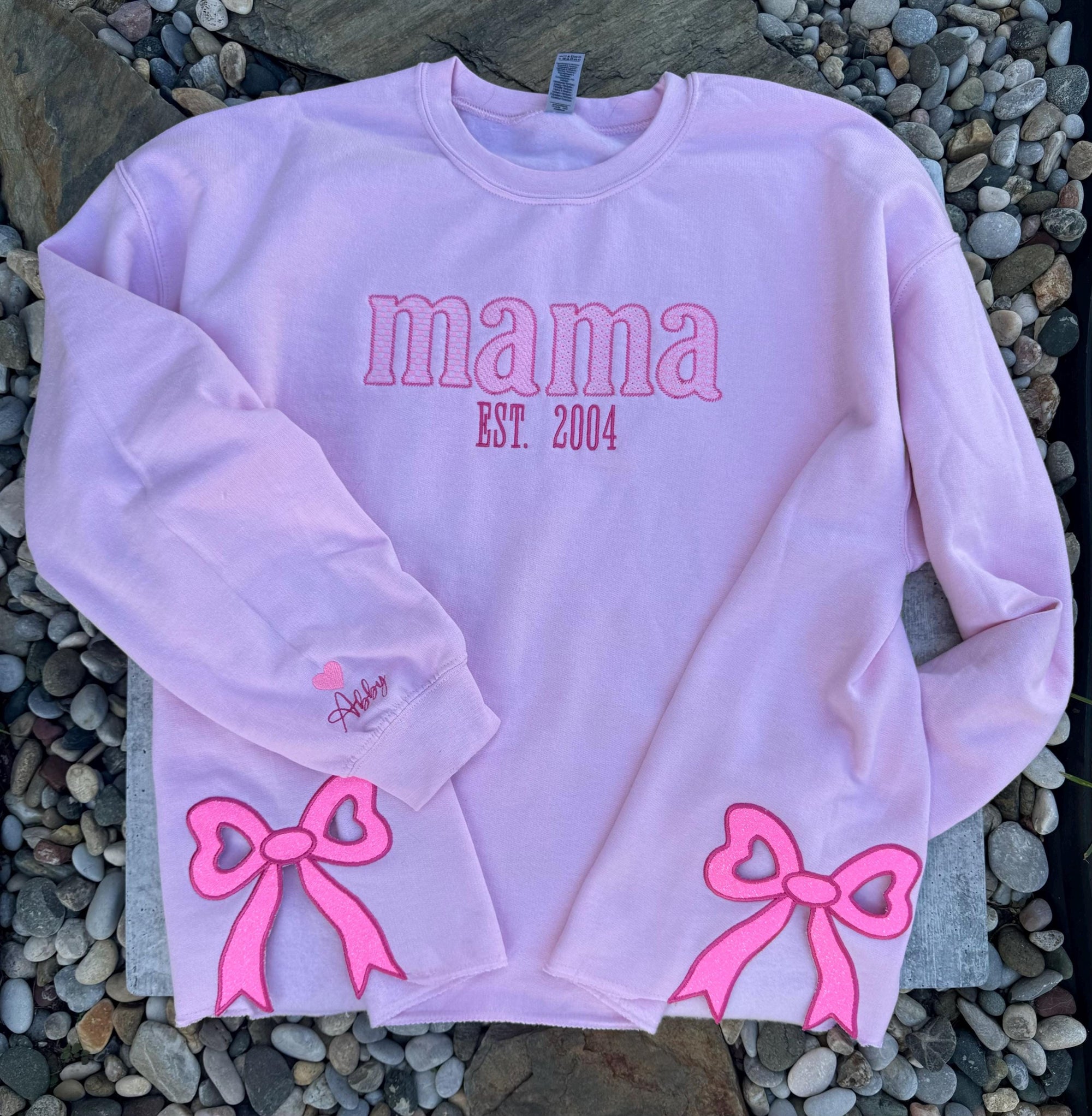 Side Bow Mama Sweatshirt, Coquette Side Bow Shirt, Personalized Gift, Embroidered Side bow Sweatshirt, Embroidered Coquette Side Bow Mama il_fullxfull.6384441414_q770.jpg