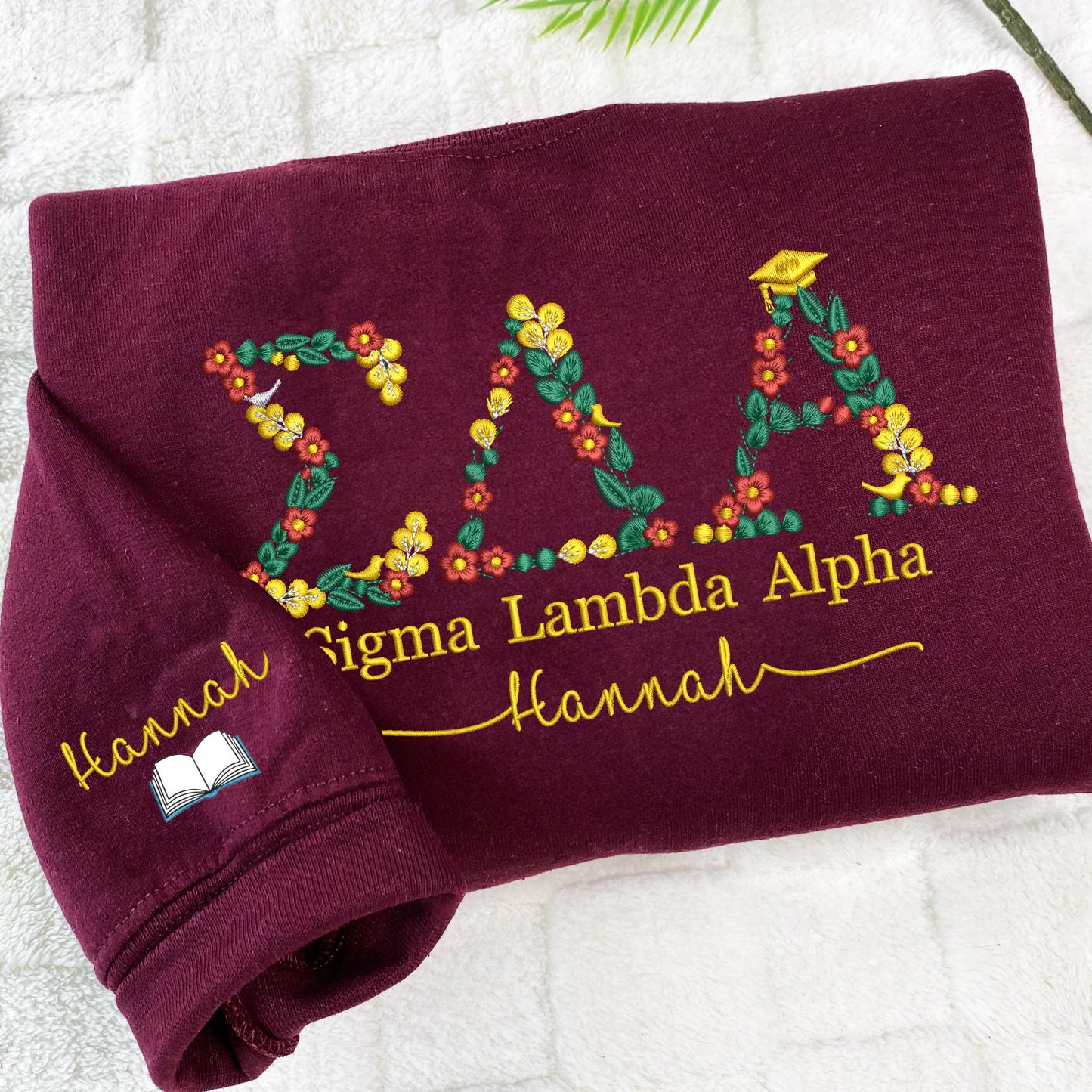 Floral College Embroidered Sweatshirt - Custom Sorority Gift College Hoodie - College Shirt - High School Shirt - Teacher Gift il_fullxfull.6389443724_anw2.jpg