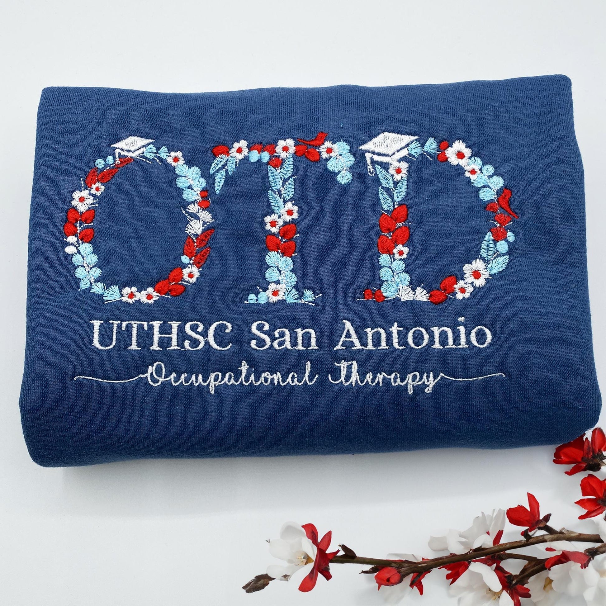 Floral College Embroidered Sweatshirt - Custom Sorority Gift College Hoodie - College Shirt - High School Shirt - Teacher Gift il_fullxfull.6419981867_cway.jpg