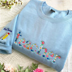 Teacher Embroidered Floral Sweatshirt, Personalized Name Teacher Hoodie, 1st Grade Teacher Shirt, Teacher School Shirt, New Teacher Gift il_fullxfull.6425477917_9md5.jpg