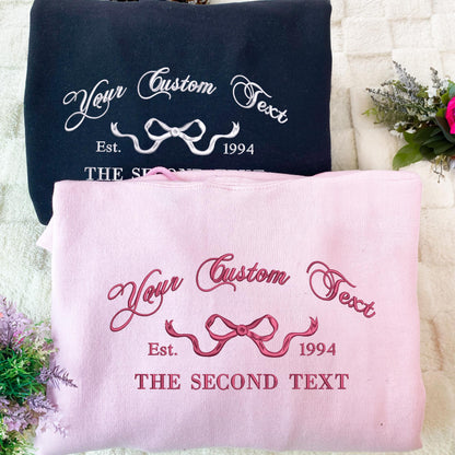 Embroidered Sorority Shirt, Girls Trip Sweatshirt, Coquette Sorority Tee, Custom Text Shirt, Custom College Sorority Crewnecks, BFF Gift il_fullxfull.6444970610_4bd1.jpg