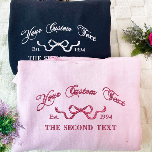 Embroidered Sorority Shirt, Girls Trip Sweatshirt, Coquette Sorority Tee, Custom Text Shirt, Custom College Sorority Crewnecks, BFF Gift il_fullxfull.6444970610_4bd1.jpg