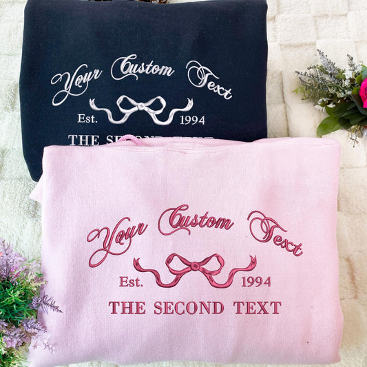 Embroidered Sorority Shirt, Girls Trip Sweatshirt, Coquette Sorority Tee, Custom Text Shirt, Custom College Sorority Crewnecks, BFF Gift il_fullxfull.6444970610_4bd1.jpg