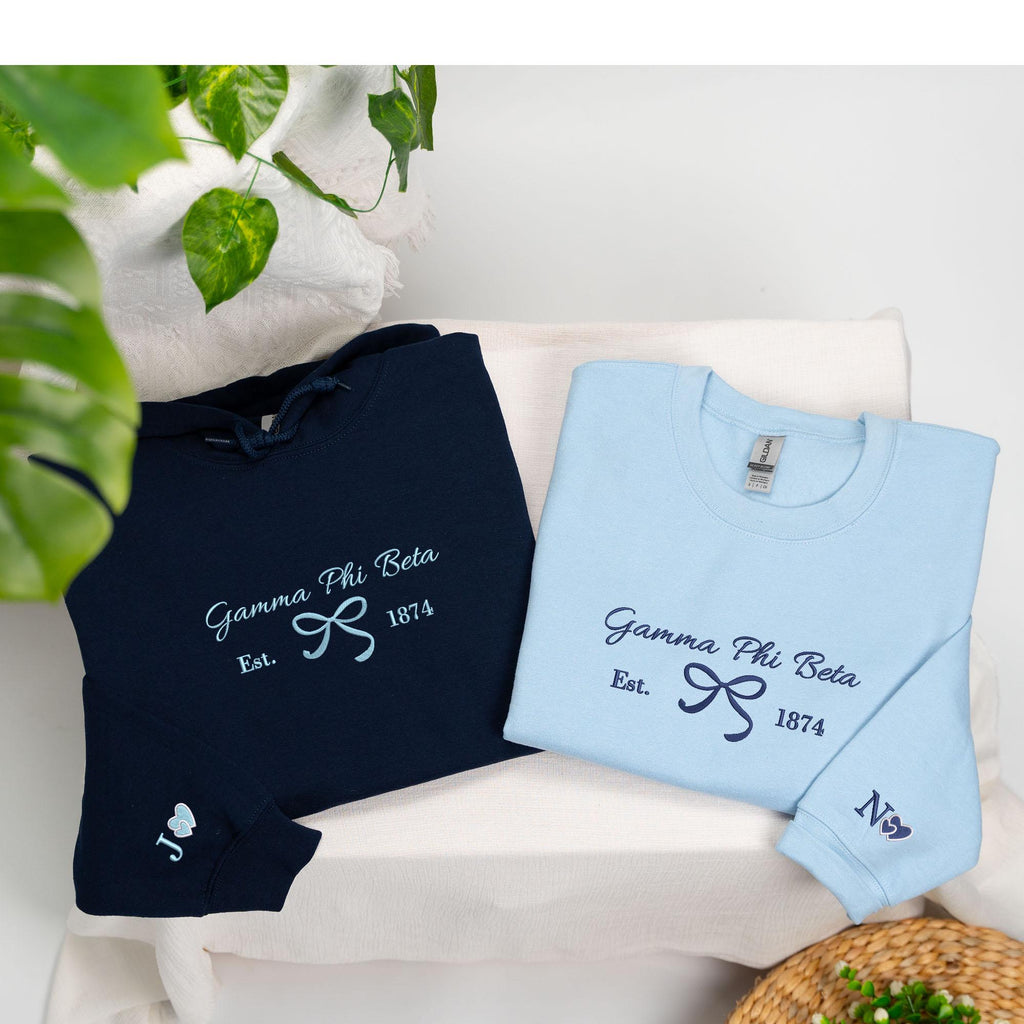 Custom Embroidered Girl's Trip 2025 Sweatshirt | Matching Besties Sweater | Custom Sorority Shirt | Custom Coquette Text Hoodie |